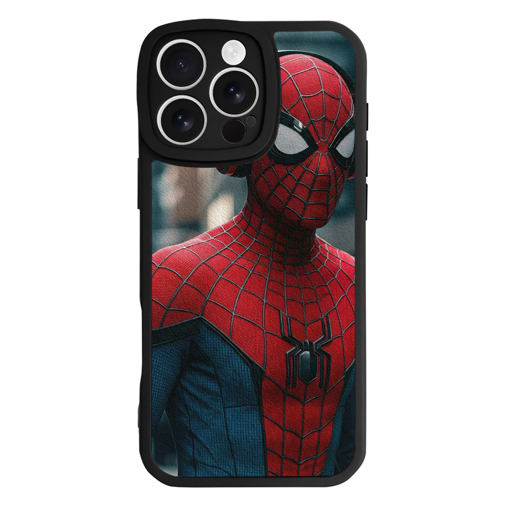 （画像用） Spider Man スパイダーマン 【iPhone 16シリーズ対応】シリコンスマホケース（レザー調） 材質：シリコン